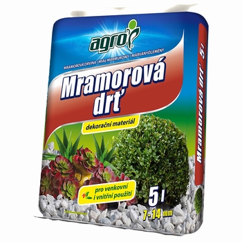 AGRO drobljeni usitnjeni mramor - 5 L, 7-14 mm